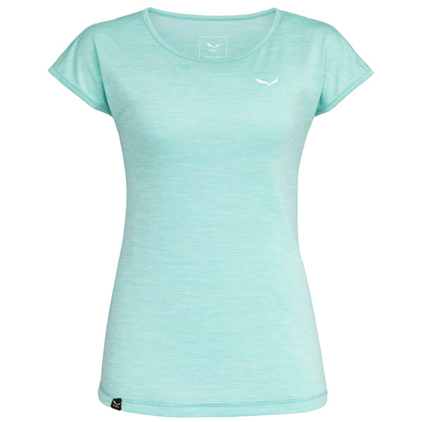 Camiseta de mujer Salewa Puez Melange Dry W S/S Tee azul claro LagoonGreenMelange