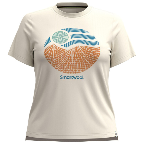 Camiseta de mujer Smartwool Horizon View Short Sleeve Graphic Tee beige almond