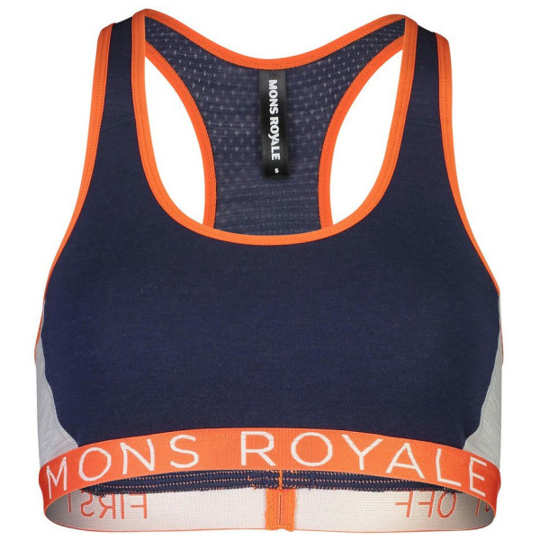 Sujetador Mons Royale Sierra Sports Bra (2020) azul/naranja Navy/OrangeSmash