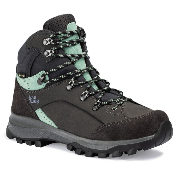 Calzado de mujer Hanwag Alta Bunion II Lady GTX negro/gris Asphalt/Mint