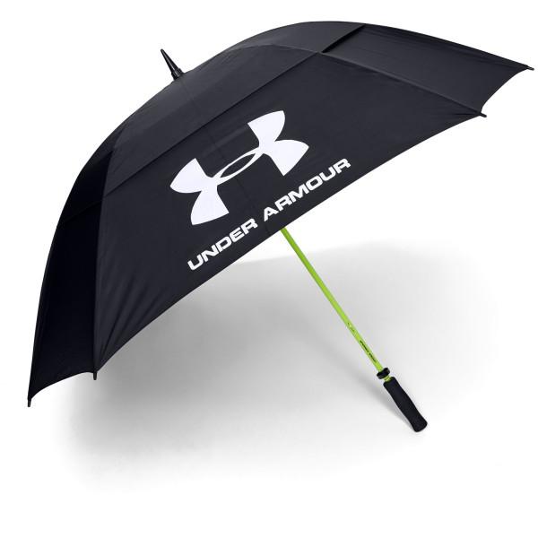 Paraguas Under Armour Golf Umbrella negro Black / High-Vis Yellow / White