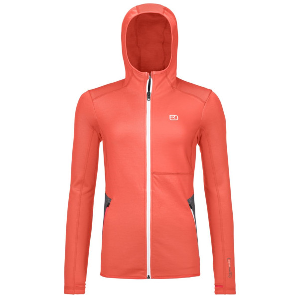 Sudadera de mujer Ortovox Fleece Hoody W rosa coral