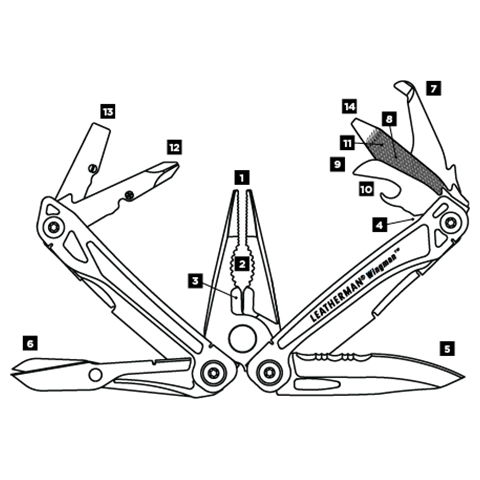 Multiherramienta Leatherman Wingman con funda