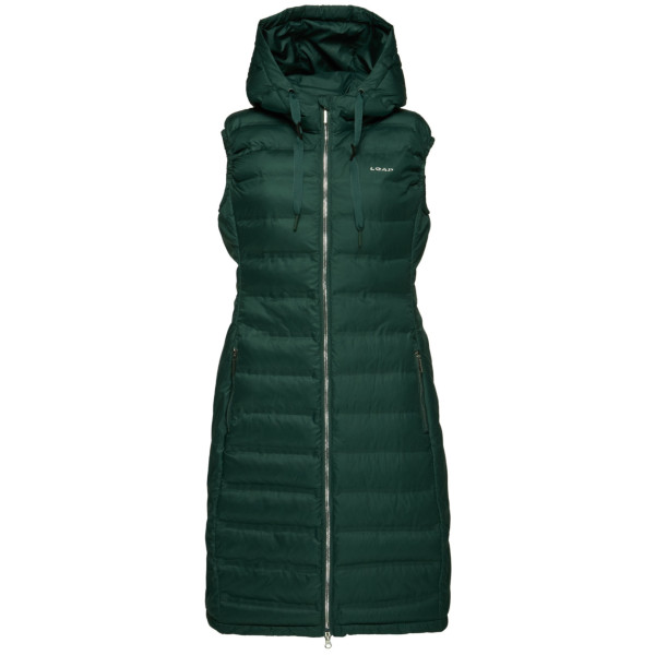 Chaleco de mujer Loap Itala verde oscuro DarkGreen