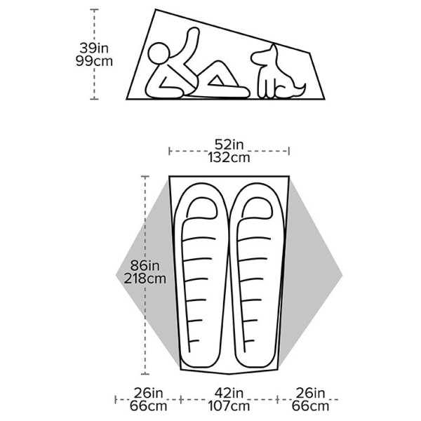 Tienda ultraligera Big Agnes Tiger Wall UL2 Bikepack Solution Dye