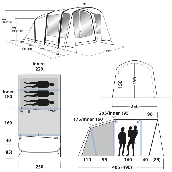 Tienda hinchable Outwell Elmdale 3PA
