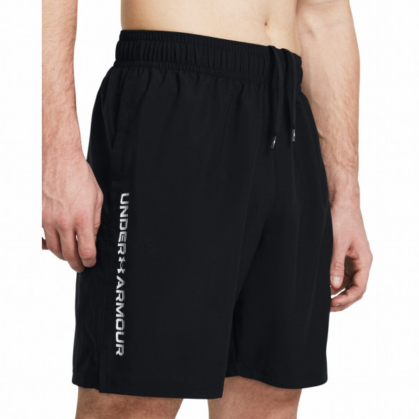 Pantalones cortos de hombre Under Armour Woven Wdmk Shorts negro Black/White