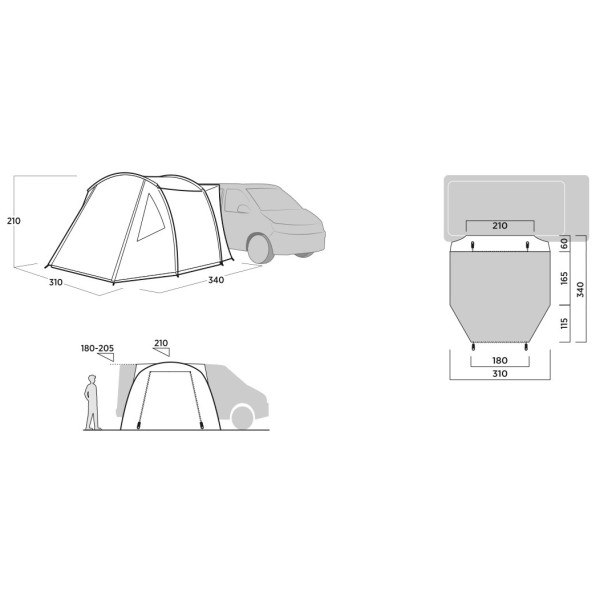 Carpa de autocaravana/furgoneta Easy Camp Eidfjord