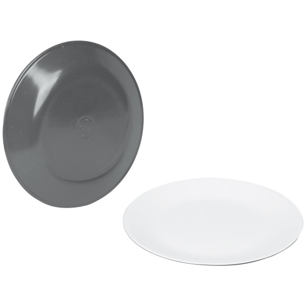 Juego de platos Bo-Camp Dinner plate Two tone - 4ks gris Grey