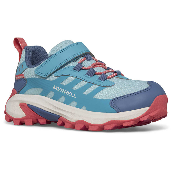 Calzado para niños Merrell Moab Speed 2 Low A/C Wtpf azul/rojo turq/coral