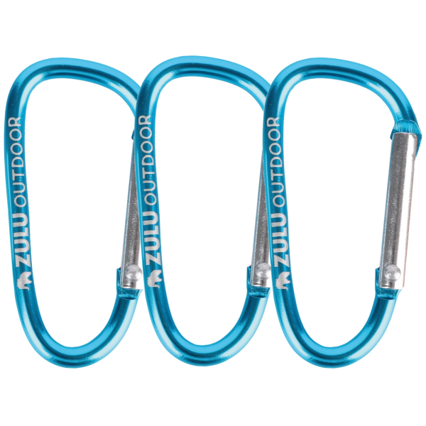 Mosquetones auxiliares Zulu M 3-pack azul light blue