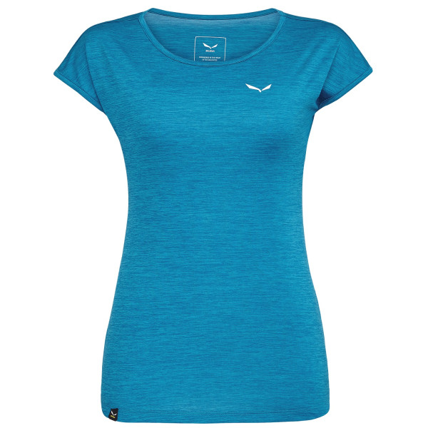 Camiseta de mujer Salewa Puez Melange Dry W S/S Tee azul oscuro OceanMelange