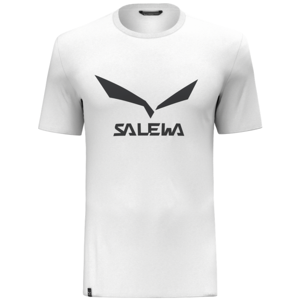 Camiseta de hombre Salewa Solidlogo Dri-Rel M S/S Tee blanco 0010 - white