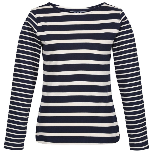 Camiseta de mujer Regatta Farida azul Navy/LtVanil