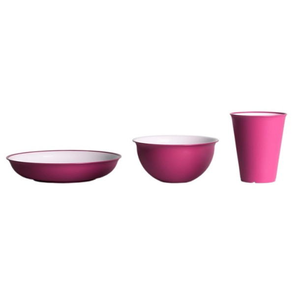 Vajilla Omada Sanaliving Set 3pcs rosa Fucsia