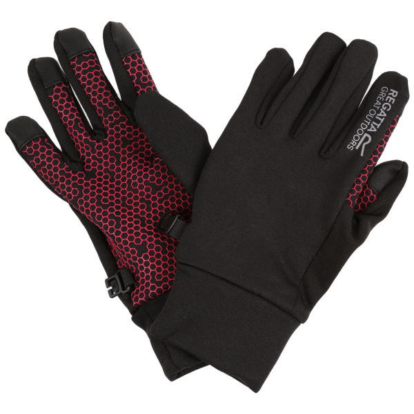 Guantes para niños Regatta Grippy Gloves II negro/rosa Black/Pink Potion