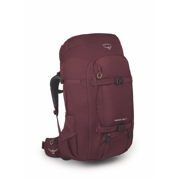 Mochila de senderismo para mujer Osprey Fairview Trek 70 rojo zircon red