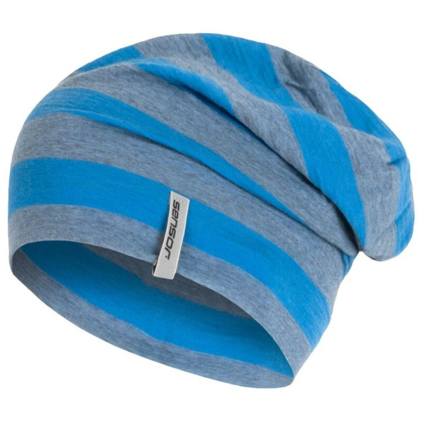 Gorro Sensor Merino Wool azul/gris BlueStripes