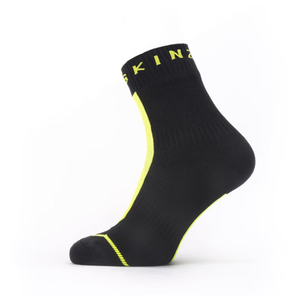 Calcetines impermeables SealSkinz Dunton negro Black/Neon Yellow