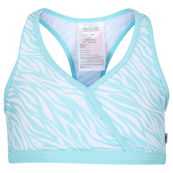 Bañador para niños Regatta Hosanna Swim Top azul claro ArubaBlZebra