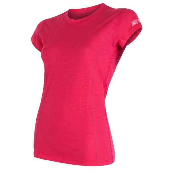 Camiseta de mujer Sensor Merino Wool Active kr.r. rosa Magenta