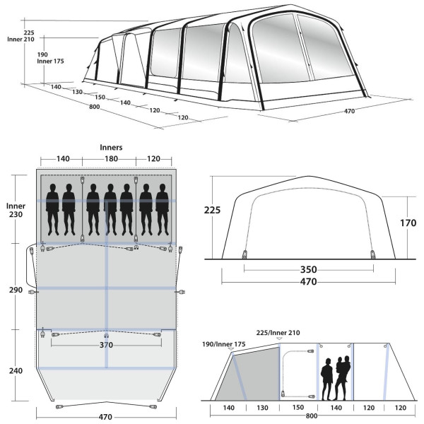 Tienda hinchable Outwell Knoxville 7SA (2021)