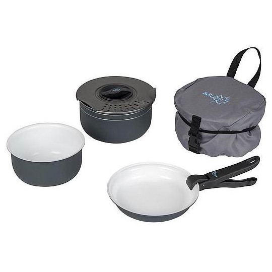 Vajilla Bo-Camp Cookware set Trekking 5 gris Anthracite