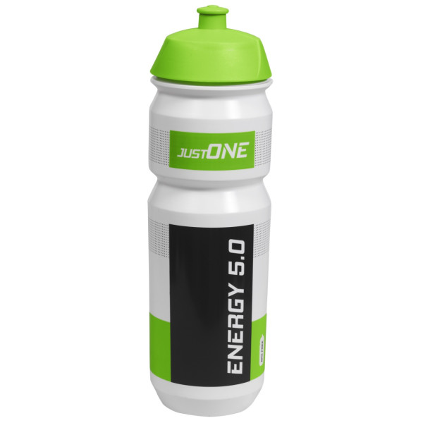 Botella de ciclismo Just One Energy 5.0 750 ml blanco/verde White/Green