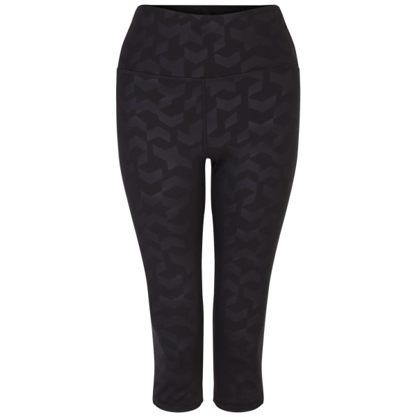 Mallas de tres cuartos para mujer Dare 2b Influential 3/4 negro/gris Black Chevron Print