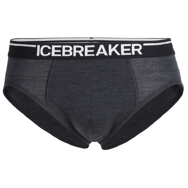 Calzoncillos de hombre Icebreaker Mens Anatomica Briefs negro/blanco JetHthr/Black