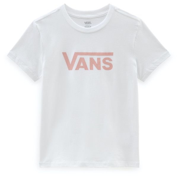 Camiseta de mujer Vans Wm Drop V Ss Crew-B blanco/rosa White/Coral Cloud