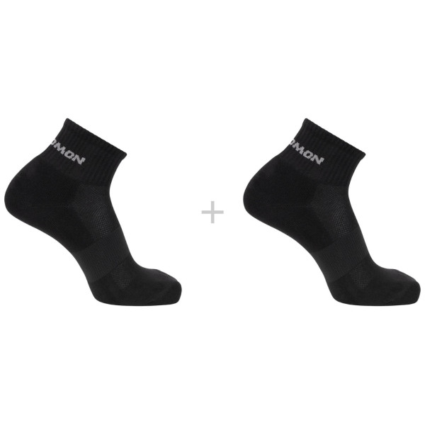 Calcetines Salomon Evasion Ankle 2-Pack negro BLACK / BLACK