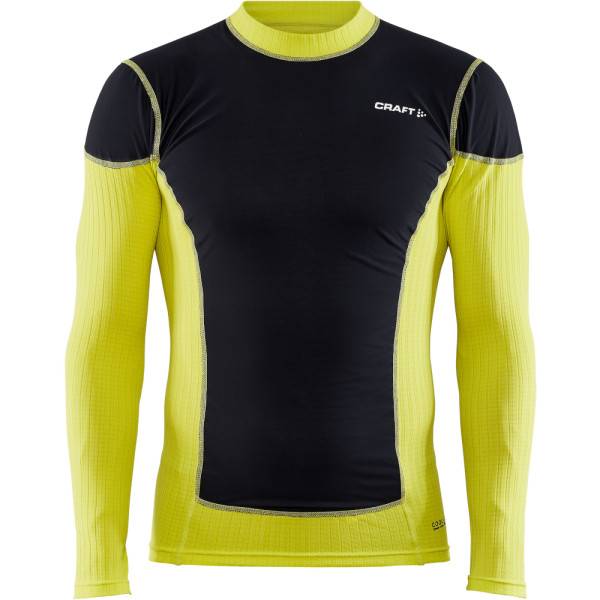 Camiseta de hombre Craft Active Extreme X Wind Ls negro/amarillo NLightGranite