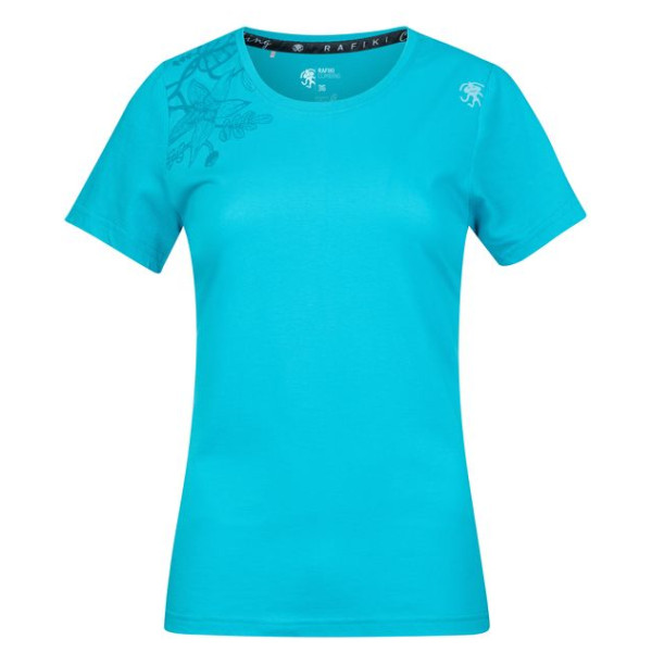 Camiseta de mujer Rafiki Akiyo turquesa peacock blue