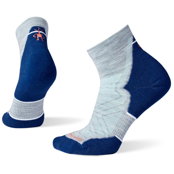 Calcetines de mujer Smartwool Run Targeted Cushion Ankle Socks W gris/naranja Light Gray