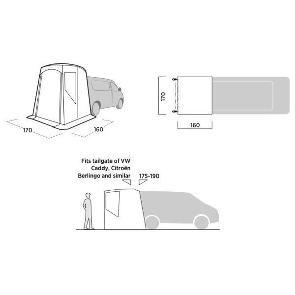 Carpa de autocaravana/furgoneta Easy Camp Krossbu Mini