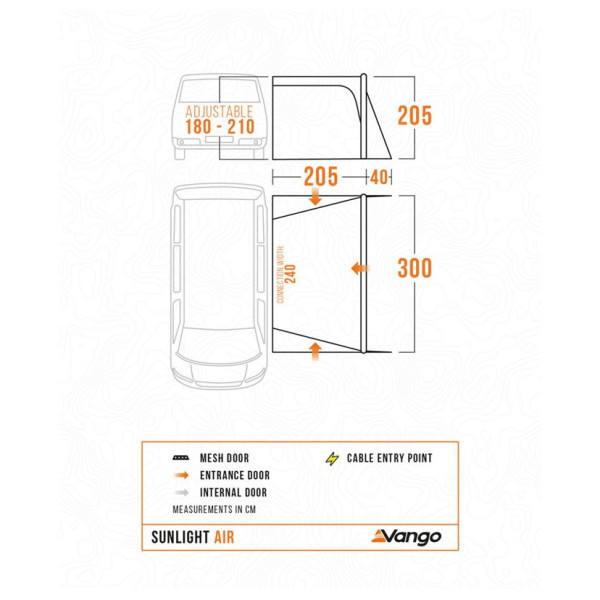 Carpa de autocaravana/furgoneta Vango Sunlight Air Low