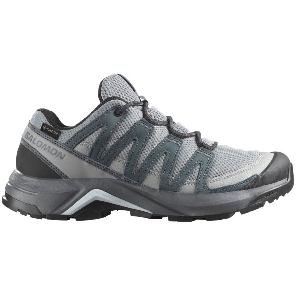 Calzado de senderismo para mujer Salomon X-Adventure Recon Gore Tex gris Monument / Turbulence / Ballad Blue