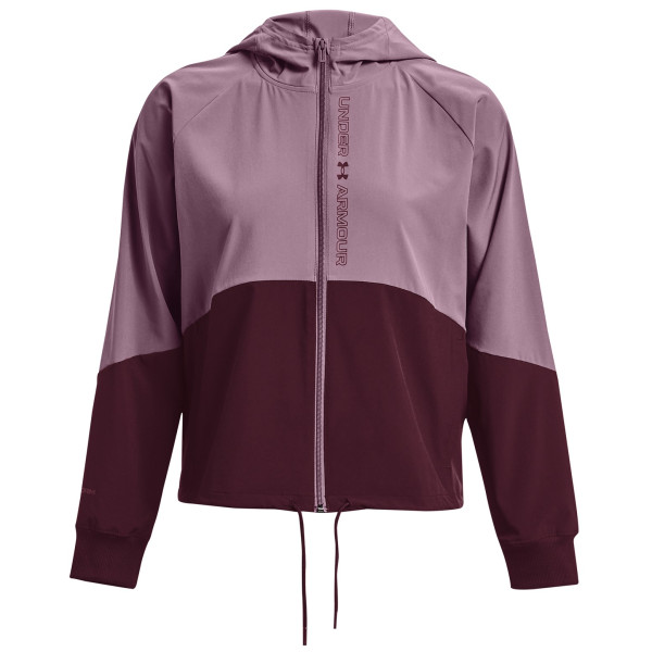 Chaqueta de mujer Under Armour Woven FZ Jacket violeta Misty Purple / / Dark Maroon