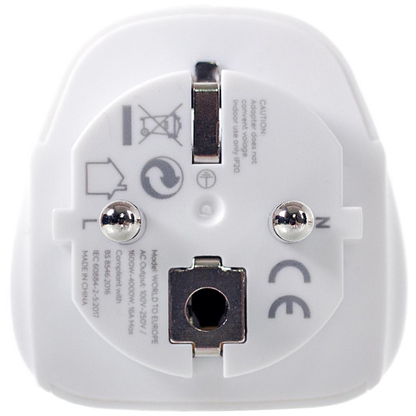 Adaptador LifeVenture World to Europe Travel Adaptor