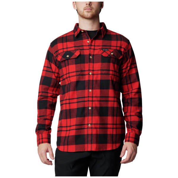 Camisa de hombre Columbia Flare Gun™ Stretch Flannel rojo/gris Sail Red River Crossing Plaid