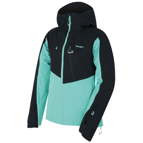 Chaqueta de mujer Husky Mistral L negro black blue/turquoise