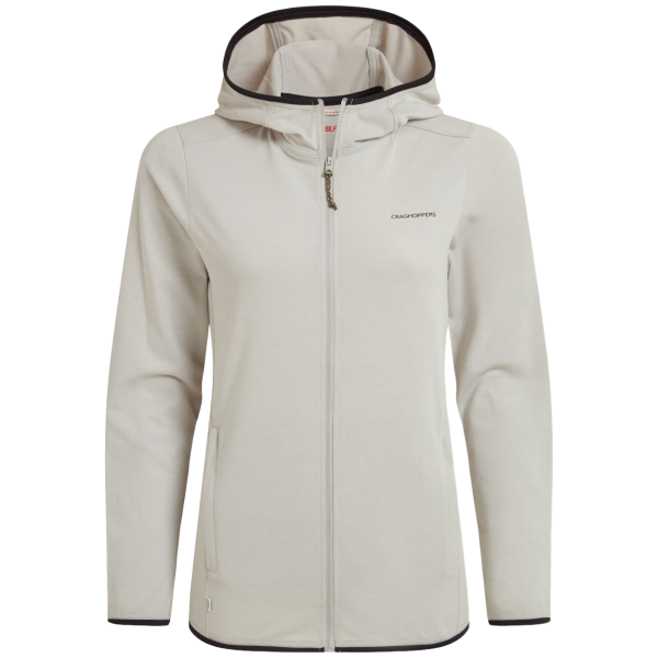 Sudadera de mujer Craghoppers NosiLife Afia Hooded Jacket beige Light Grey Marl