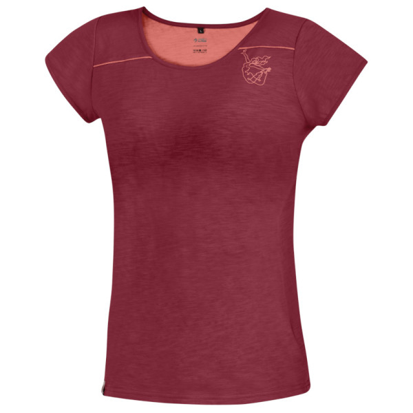 Camiseta de mujer Direct Alpine Yoga Free Lady burdeos palisander