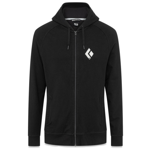 Sudadera de hombre Black Diamond Chalked Up FZ Hoody negro Black