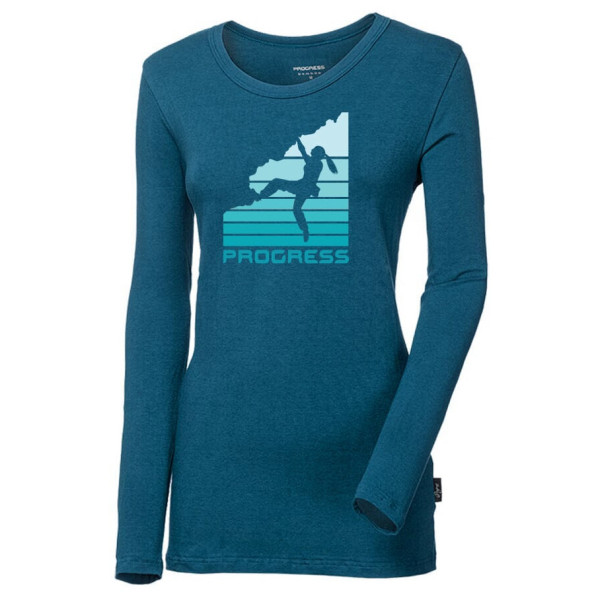 Camiseta funcional de mujer Progress Sonja Boulder azul petrol