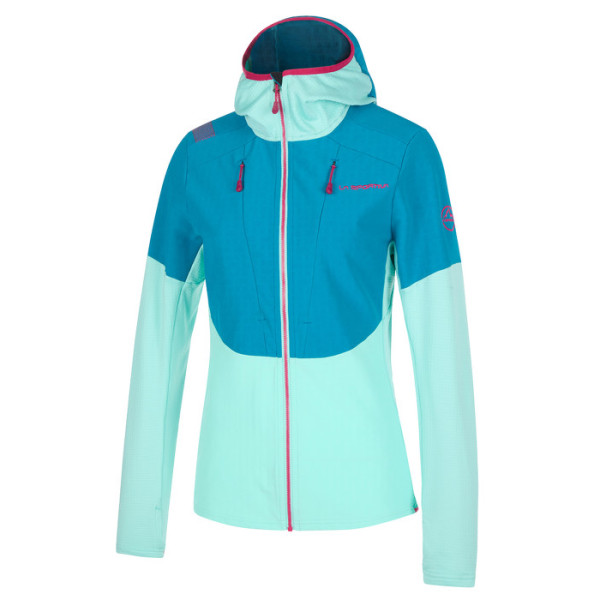 Sudadera de mujer La Sportiva Session Tech Hoody W azul/ azul claro Turquoise/Crystal