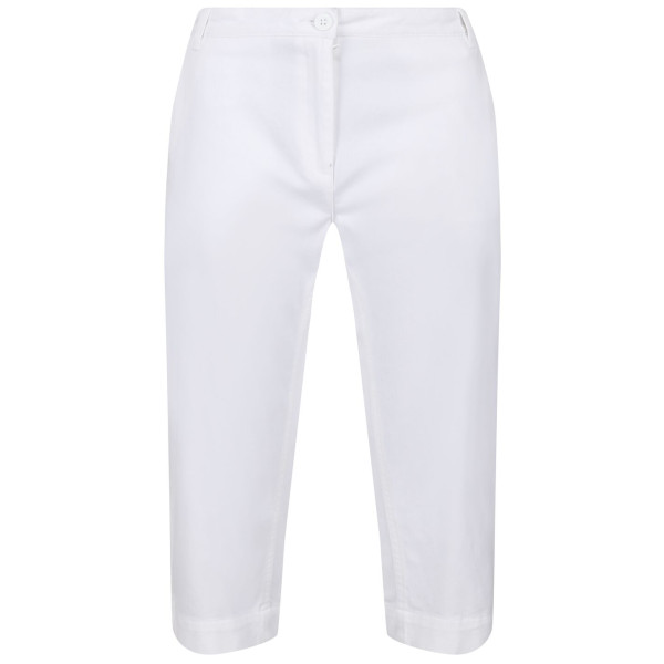 Pantalones de tres cuartos para mujer Regatta Bayla Capri blanco White