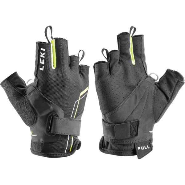 Guantes Leki Nordic Breeze Shark short 2022 negro/amarillo black-yellow-white