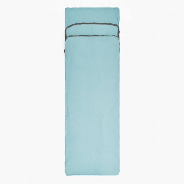 Forro para saco de dormir Sea to Summit Comfort Blend Liner Rectangular w/ Pillow Sleeve azul claro Aqua Sea Blue